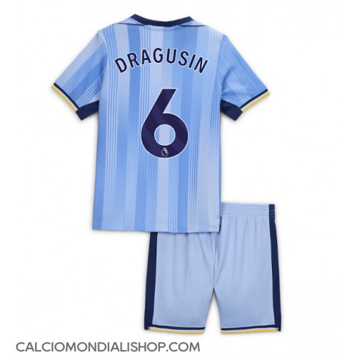 Maglie da calcio Tottenham Hotspur Radu Dragusin #6 Seconda Maglia Bambino 2024-25 Manica Corta (+ Pantaloni corti)